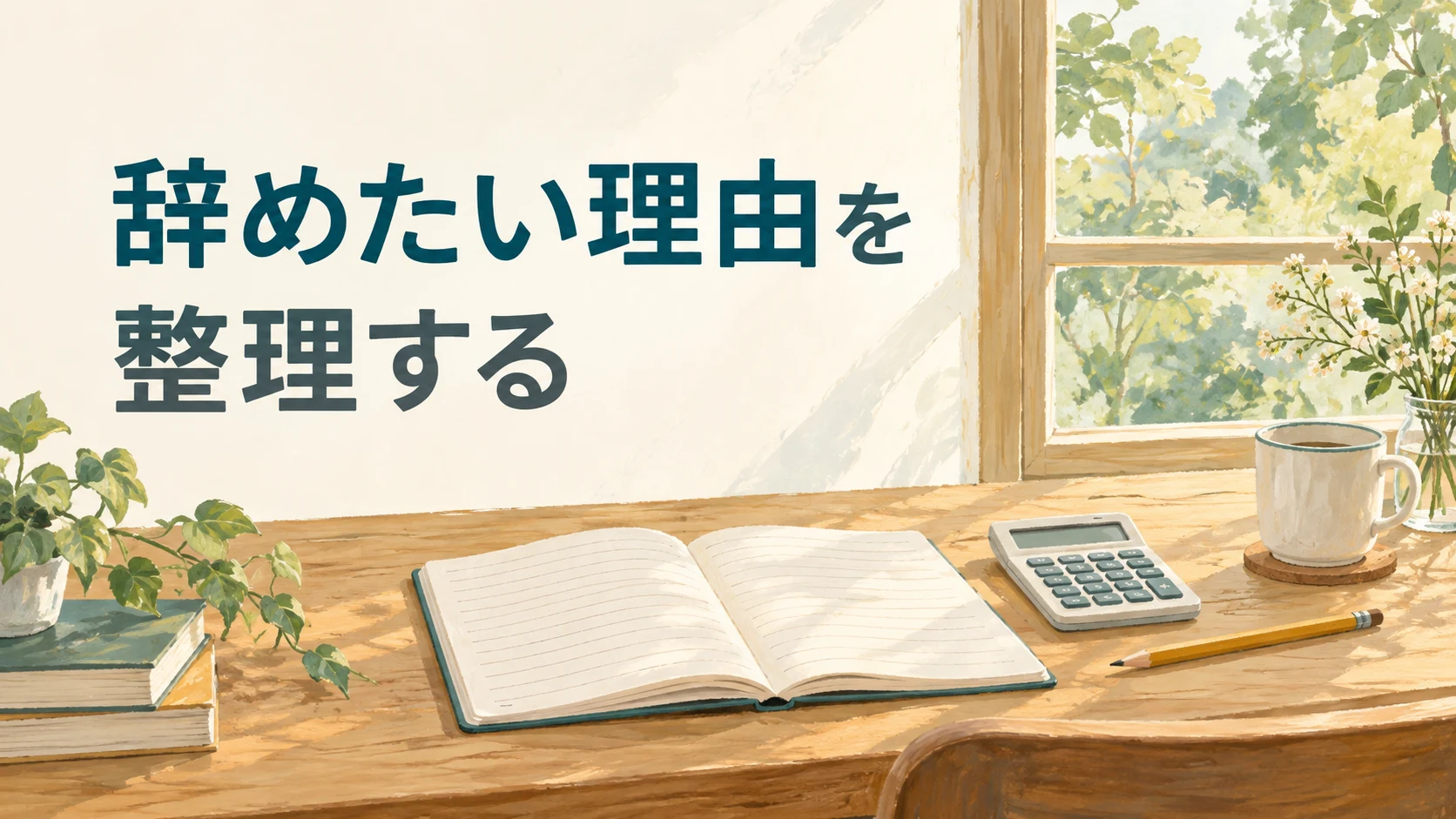 ライフプランを考えるノートと電卓